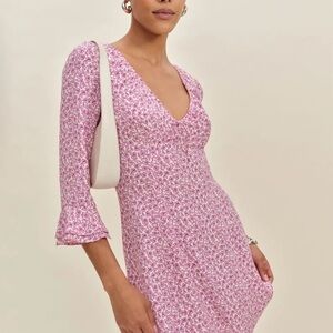Reformation Lyssa Dress Pink - Size 12